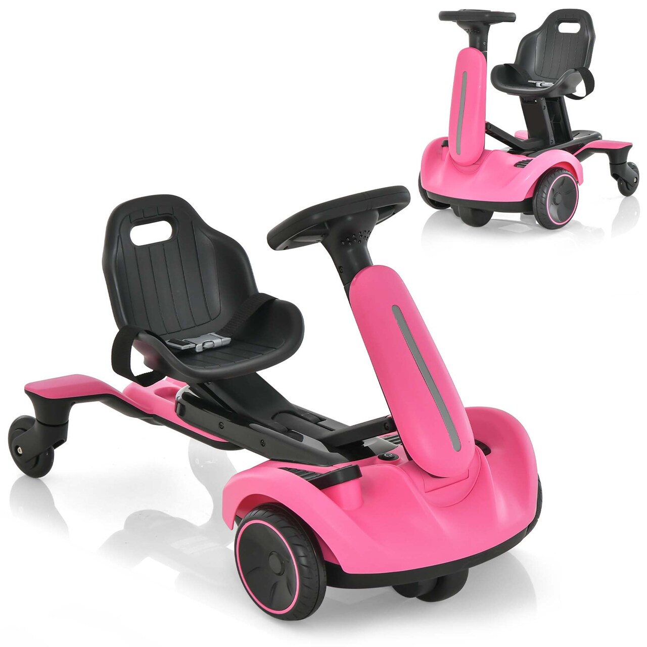 Costway 6V Kids Ride On Drift Car Electric Drifting Go Kart for Kids with 360° Spin Dark/Pink/Red/White